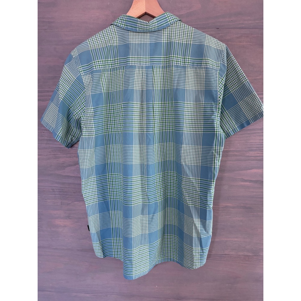 Patagonia Men's Go To Shirt Short‎ Sleeve Top Size Large Plaid Blue Green - Picture 3 of 3